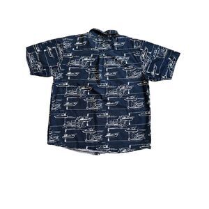 Island Blue San Marteen Fishing boat Hawaiian Shirt All Over Printed  size M